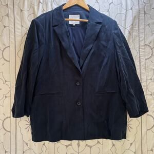 Aday Navy Longline Blazer Lightweight Tailored Jacket Size XL